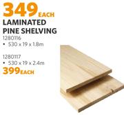 Laminated Pine Shelving 530 x 19 x 1.8m 1280116-Each