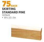 Skirting Standard Pine 69 x 22 x 3m 1229624
