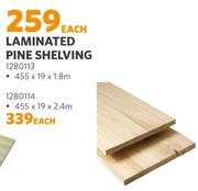 Laminated Pine Shelving 455 x 19 x 1.8m 1280113-Each