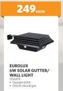 Eurolux 6W Solar Guttter/Wall Light 1356878-Each