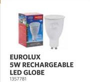 Eurolux 5W Rechargeable LED Globe 1357781-Each