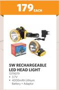 5W Rechargeable LED Head Light 1379079-Each