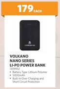Volkano Nano Series Li-Po Power Bank 1359952-Each