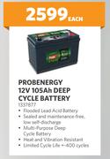 Probenergy 12V 105Ah Deep Cycle Battery 1337877-Each