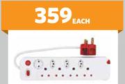 Electrimate 12 Way Single Switch High Level Surge Multiplug 1381093-Each