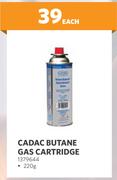 Cadac Butane Gas Cartridge 1379644-220g Each
