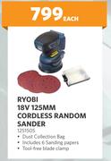 Ryobi 18V 125mm Cordless Random Sander 1251505-Each