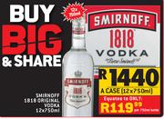 Smirnoff 1818 Original Vodka-12x750ml