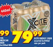 Xcite Energy Cider-6x440ml Cans Per Pack
