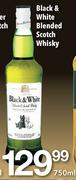 Black & White Blended Scotch Whisky-750ml