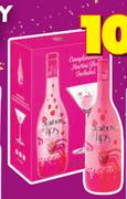 Strrawberry Lips Cream Liquer 750ml With Glass
