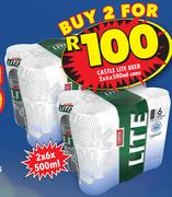 Castle Lite Beer-2x6x500ml Cans