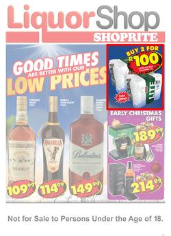 Shoprite : Liquorshop (22 Oct - 11 Nov 2018), page 1
