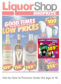 Shoprite : Liquorshop (22 Oct - 11 Nov 2018), page 1
