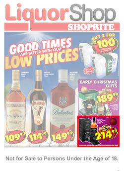 Shoprite : Liquorshop (22 Oct - 11 Nov 2018), page 1
