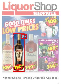 Shoprite : Liquorshop (22 Oct - 11 Nov 2018), page 1