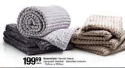 Essentilas Flannel Fleece Jacquard Blanket 150cm x 200cm-Each