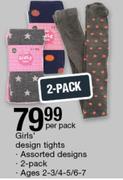 Girls Design Tights-Per Pack