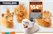 Toddler's Novelty Animal Slippers-Per Pair