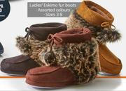 Ladies Eskimo Fur Boots-Per Pair