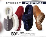 Everest Ladies' Fully Lined Clog Slippers-Per Pair