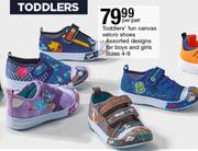Toddlers' Fun Canvas Velcro Shoes-Per Pair