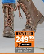 Ladies' Long Worker Boots-Per Pair