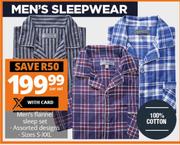 Men's Flannel Sleep Set-Per Set