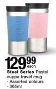 Steel Series 365ml Pastel Cuppa Travel Mug-Each