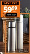 Steel Series 1Ltr Stainless Steel Vacuum Flask