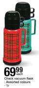 1Ltr Check Vacuum Flask-Each