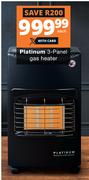Platinum 3 Panel Gas Heater-Each