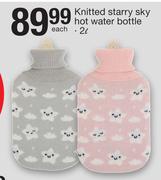 Knitted Starry Sky Hot Water Bottle 2Ltr-Each