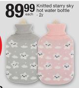 Knitted Starry Sky Hot Water Bottle 2Ltr-Each