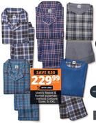 Men's Fleece & Flannel Pyjamas-Per Set