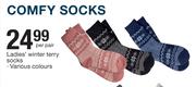 Ladies Winter Terry Socks-Per Pair