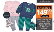 3 Piece Baby Clothing Set-Per Set