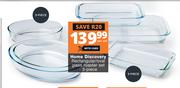 Home Discovery 3 Piece Rectangular/ Oval Glass Roaster Set-Per Set