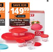 Pyr-O-Rey 10 Piece Glass Roaster Set-Per Set