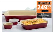 Unicase 4 Piece Bakeware Set-Per Set