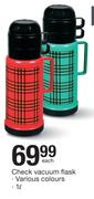 Check Vacuum Flask 1Ltr -Each