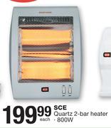 SCE 800W Quartz 2 Bar Heater