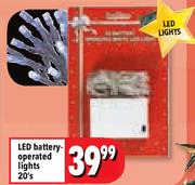 LED Battery Operated Lights-20's