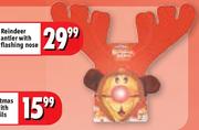 Reindeer Antler With Flashing Nose