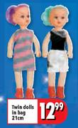 Twin Dolls In Bag-21cm
