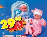 Doll In Backpack With Teddy-Each