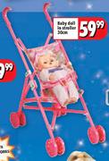 Baby Doll In Stroller-30cm