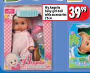 My Angelie Baby Girl Doll With Accessories-25cm