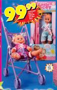 Little Lacey Doll & Stroller Set - 30cm Each