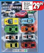 Die Cast Hot Racers Car Set 8 Piece